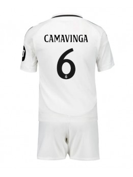 Real Madrid Eduardo Camavinga #6 Dječji Domaci Dres kompleti 2024-25 Kratak Rukavima (+ kratke hlače)